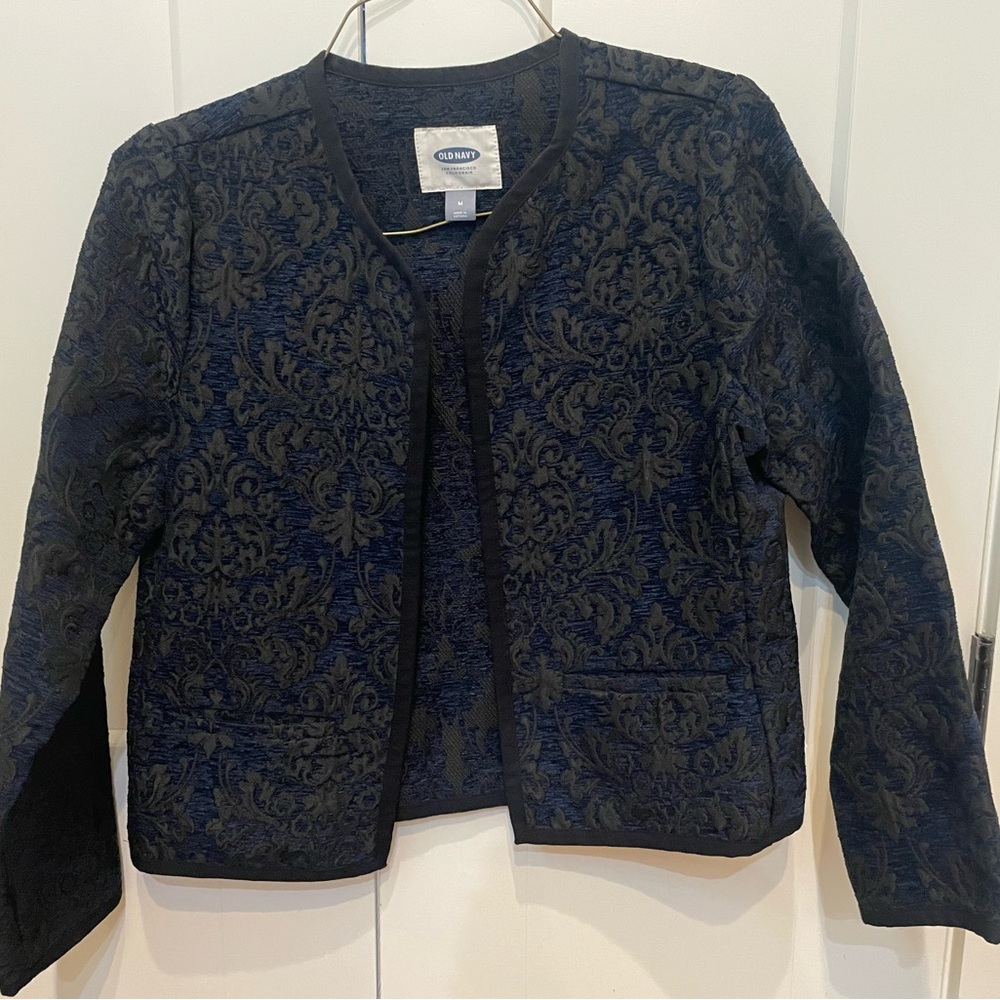 Old Navy- Embrodiered Navy Blazer- NWOT